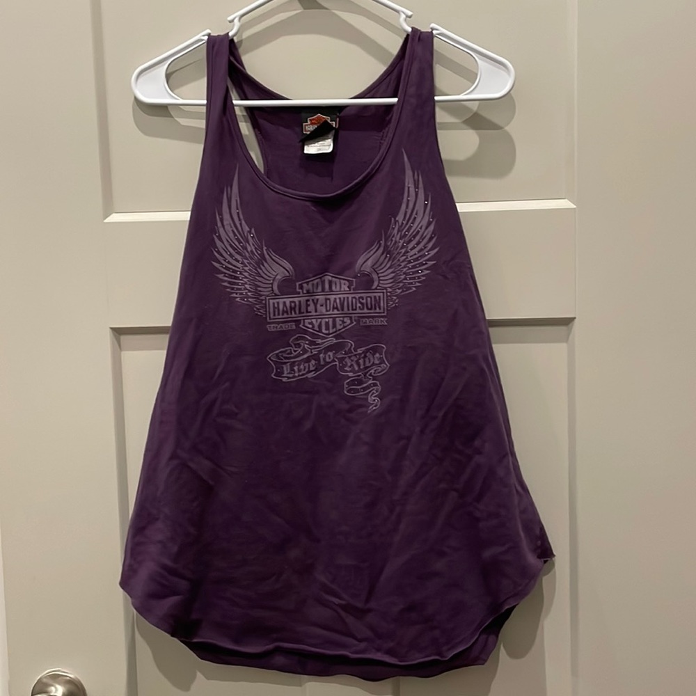 Purple Racerback Harley Davidson Tank